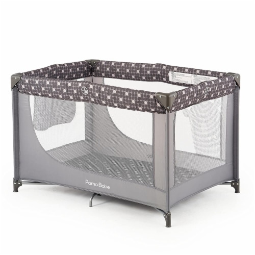 Pamo Babe Portable Enclosed Baby Playpen Crib with Mattress and