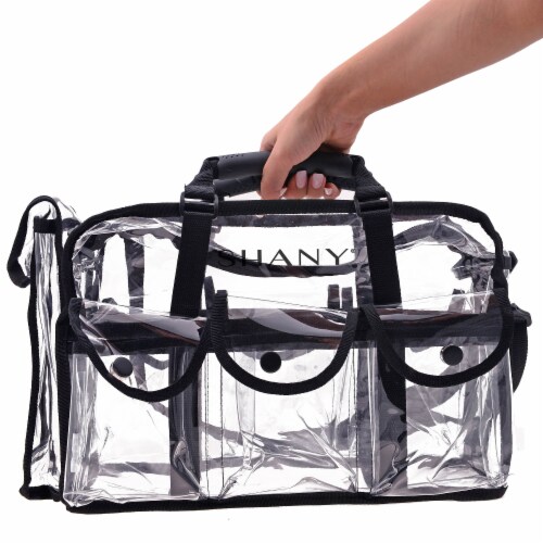 SHANY Pro Clear Makeup Bag with Shoulder Strap - Black, 1 Each