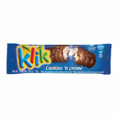 Klik Cookies 'n Cream Chocolate Bar Perspective: front