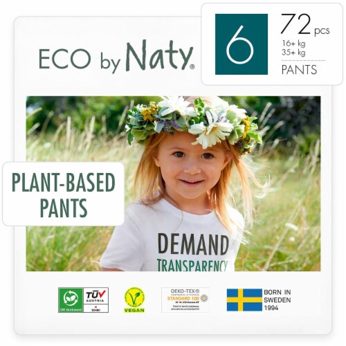 Eco by Naty Pull On Potty Training Pants Size 6 - 4T-5T, 72 ct - Food 4 ...