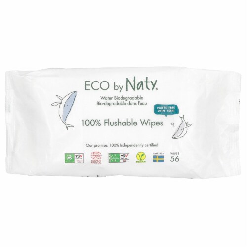 Naty 100% Flushable Wipes Fragrance Free 56 Wipes 56 Count Kroger