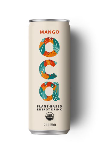 OCA Mango Plant-Based Energy Drink Perspective: front