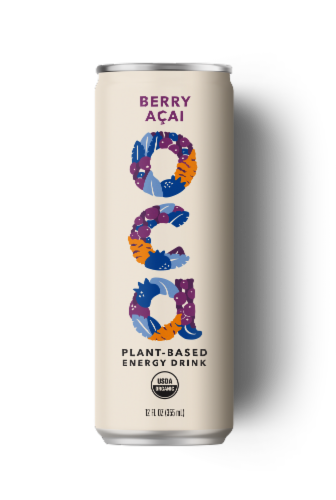 OCA Berry Acai Plant-Based Energy Drink Perspective: front