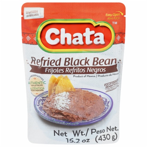 Chata Refried Black Beans Perspective: front
