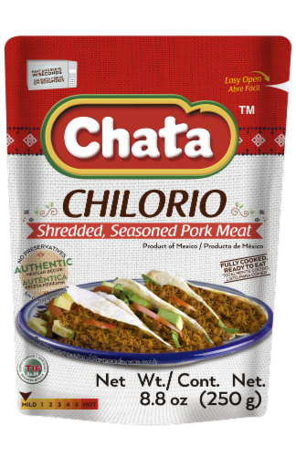 Chata™ Chilorio Seasoned Shredded Pork Meat Perspective: front