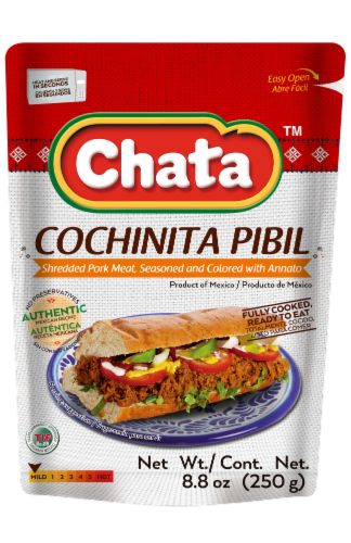 Chata™ Cochinita Pibil Seasoned Shredded Pork Perspective: front