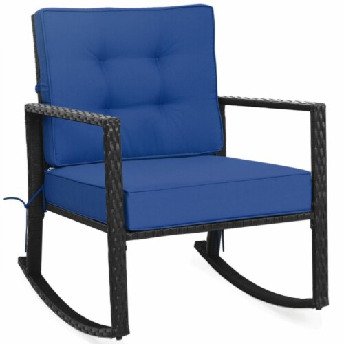 Hivvago Patio Rattan Rocker Outdoor Glider Rocking Chair Cushion Lawn 1 Kroger