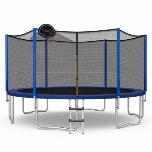 Hivvago 15 16 Feet Outdoor Recreational Trampoline with Enclosure Net 16 ft 16 Feet Pick n Save