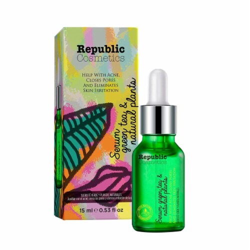 Republic Cosmetics Green tea with natural leaves serum Perspective: front