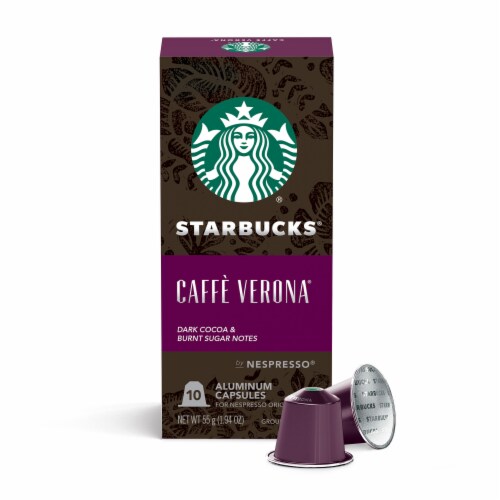 Starbucks Caffe Verona Dark Roast Coffee Capsules for Nespresso Original Machines Perspective: front