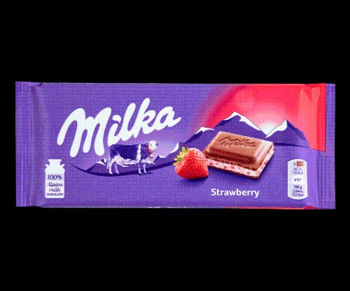 Milka Strawberry Chocolate Perspective: front