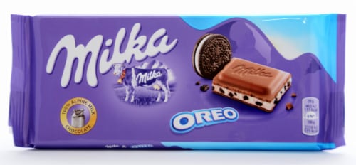 Milka Oreo Chocolate Perspective: front