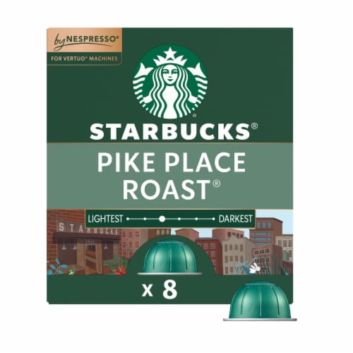 Starbucks Coffee Capsules for Nespresso Vertuo Machines Pike Place Medium  Roast, 3.52 oz - City Market