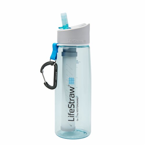 LifeStraw Go Water Bottle - Light Blue Perspective: front