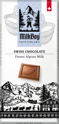 Milkboy Swiss Chocolate Finest Alpine Milk Bar Perspective: front