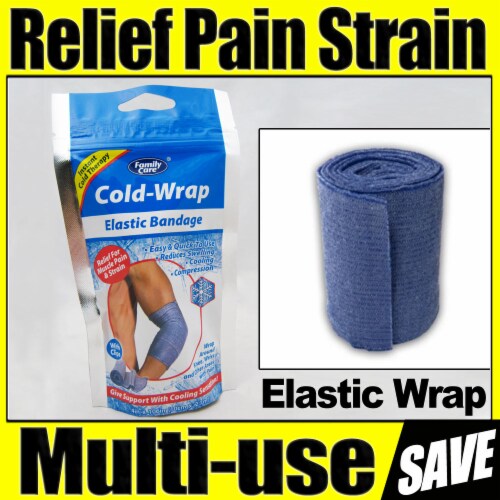 2 pc Knee Brace Cold Wrap Relief Elastic Bandage Wrist Muscle Pain Gym Sports !! Perspective: front