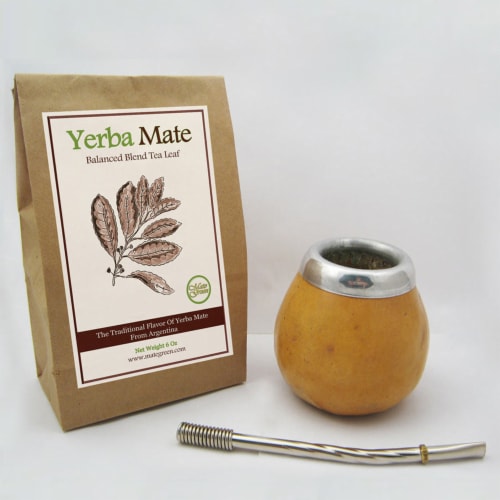 Yerba Mate Gourd and Bombilla