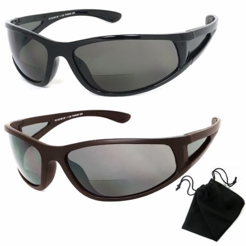 Polarized Bifocal Sunglasses Mens Womens UV Fishing Reading Black