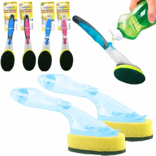 Dish sponge store soap handle