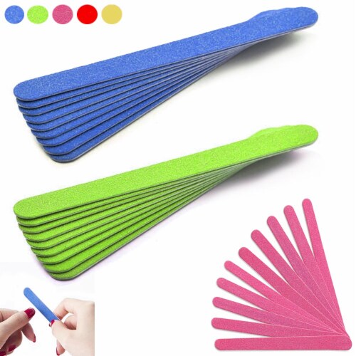 120 PC LOT Professional Double Sided Nail Files Emery Board Manicure Pedicure Perspective: front