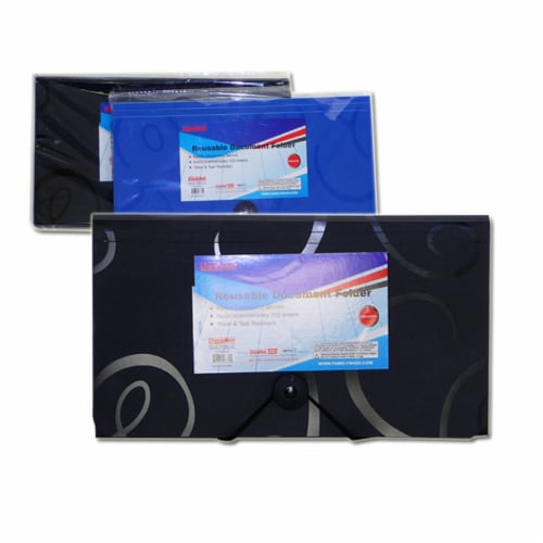 Expand Document File Accordion Organizer 13 Pocket School Coupon Holder Folder Perspective: front