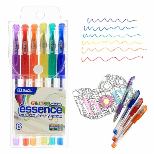 10 PC Scented Gel Pens Color Glitter Art Markers More Ink Kids Coloring Books