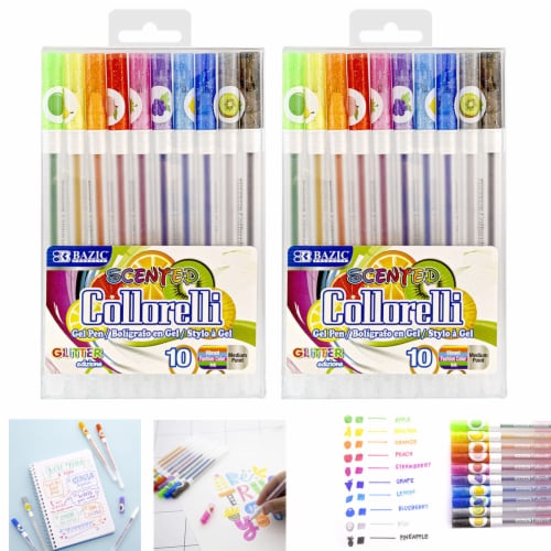 20 Set Scented Gel Pens Glitter Color More Ink Fruit Flavors Pen Coloring  Books, 1 - Kroger