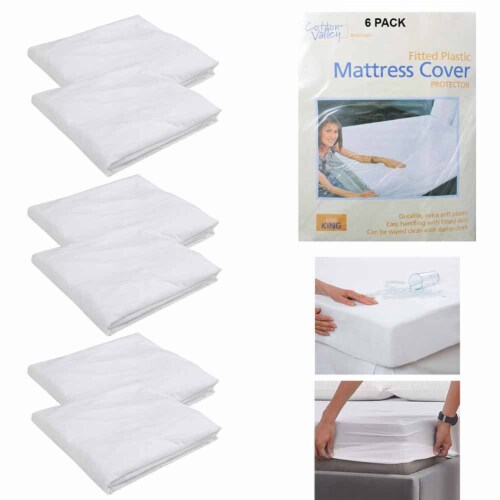 6 King Size Waterproof Mattress Protector Soft Zipper Fitted Cover Bed