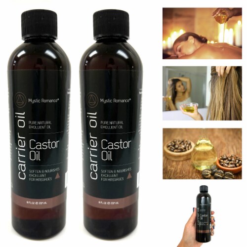 2 Pack Castor Oil Massage Cold Pressed Eyebrow Hair Growth Lashes ...