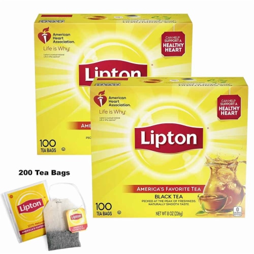 SALE 2x1 200 Tea Bags Lipton Yellow Label Tea International Blend Black EXP05/23 Perspective: front