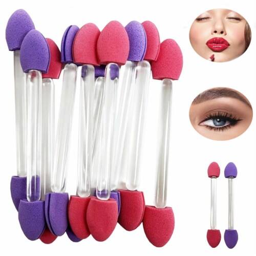 20 Pc Eyeshadow Applicators Dual Sided Soft Sponge Brush Tip Makeup Eye Lip  Tool, 1 - Harris Teeter