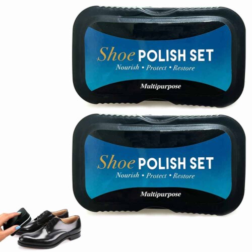 2 Pk Instant Shoe Shine Sponge Cleaning Protector Leather Care Boots All  Colors, 1 - Kroger