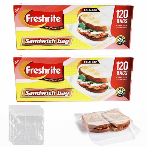 Glad FLEXN SEAL Sandwich Food Storage Plastic Bags, 100 ct - Fry's Food  Stores