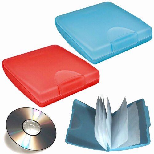 2 x DVD Case Organizer 12 Sleeve Disc CD Holder Media Storage Hard Wallet Album Perspective: front
