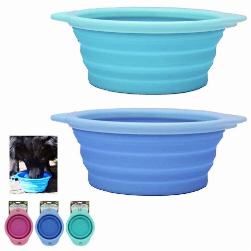 2 PC Collapsible Dog Bowls Travel Portable Water Bowl Pet Feeding Dish  Carabiner, 1 - Fry's Food Stores