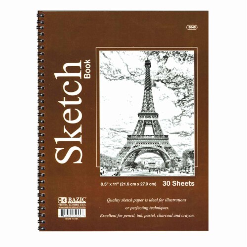 12 Pc Bulk Sketch Pad Drawing Books Sketchbooks Side Spiral Bound Paper 8.5 X11 Perspective: front