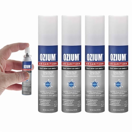 4 Pc Ozium 0.08oz Air Sanitizer Spray New Car Scent Odor Eliminator  Freshener, 1 - Kroger