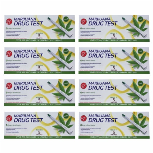 8 Packs Marijuana Screening Cannabinoid THC Drug Tests Weed Urine Fast Results Perspective: front