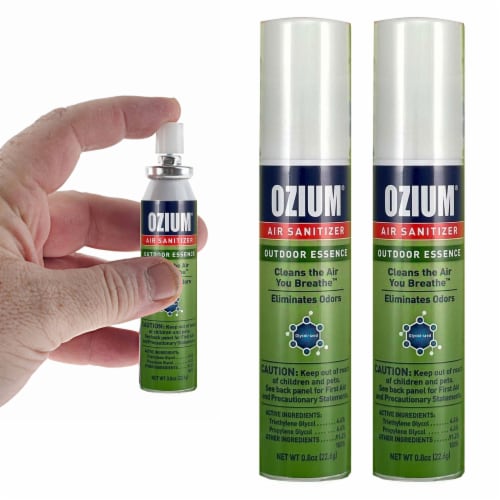 2 Ozium Air Sanitizer Freshener Smoke Bad Odor Eliminator Outdoor Essence 0.08oz 1 Dillons Food Stores