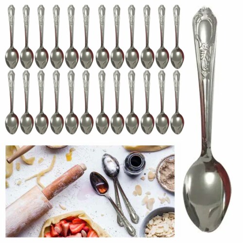 24 Stainless Steel Tablespoons Dinner Spoons Silverware Flatware