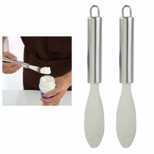 2 Pc Stainless Steel Sandwich Spreader Knife Butter Jam Cheese Knives Wide  Blade, 1 - Foods Co.