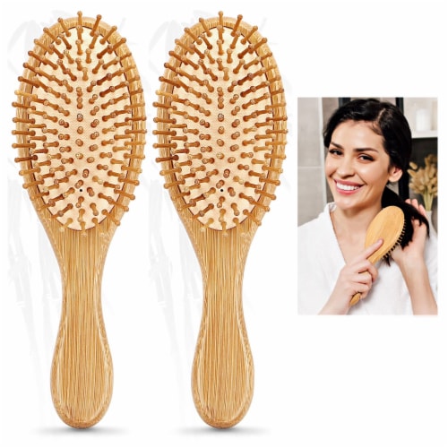 Oval Bristle Brush with Natural Boar Bristles – Bamboo Groom