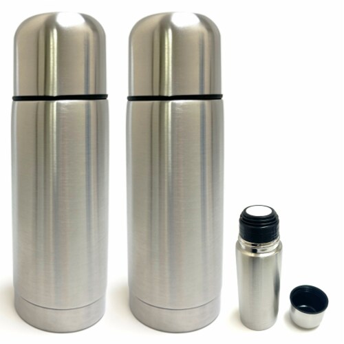 Stainless Steel Double Walled Flask / Water Bottle (2 Pcs