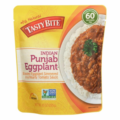 Tasty Bite Entree - Indian Cuisine - Punjab Eggplant - 10 oz - case of 6 Perspective: front