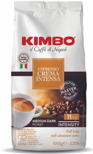 Kimbo® Espresso Crema Intensa Medium Dark Roast Whole Beans Coffee Perspective: front