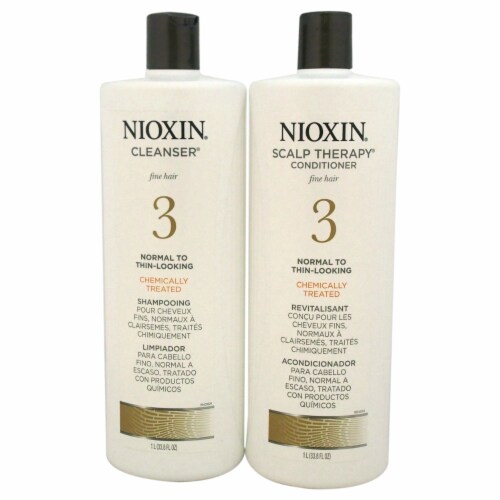 System 3 Kit by Nioxin for Unisex - 33.8 oz Shampoo, Conditioner Perspective: front