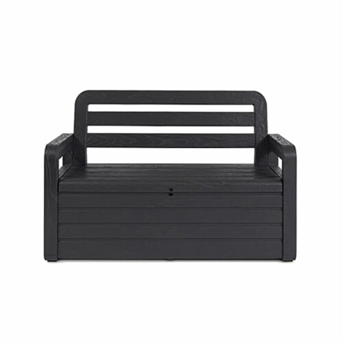 Toomax Foreverspring 70 Gallon Outdoor Deck Storage Box Chest Bench, Dark  Gray, 1 Piece - Pay Less Super Markets