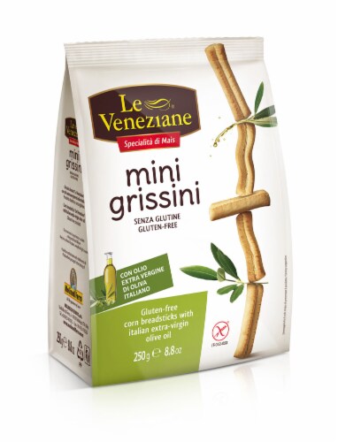 Le Veneziane Gluten Free Mini Grissini Corn Breadsticks Perspective: front