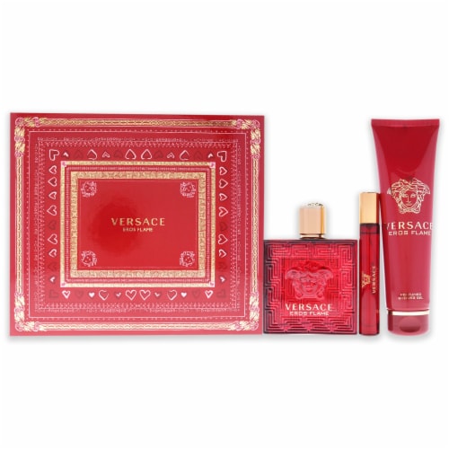 Versace Eros Flame Men s 3 Pc Gift Set 3.4oz EDP Spray 0.3oz EDP 5oz Perfumed Gel 3 Pc Gift Set Pick n Save