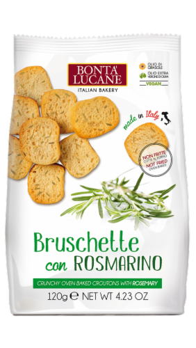 Bonta Lucane Bruschette con Rosemarino Rosemary Croutons Perspective: front